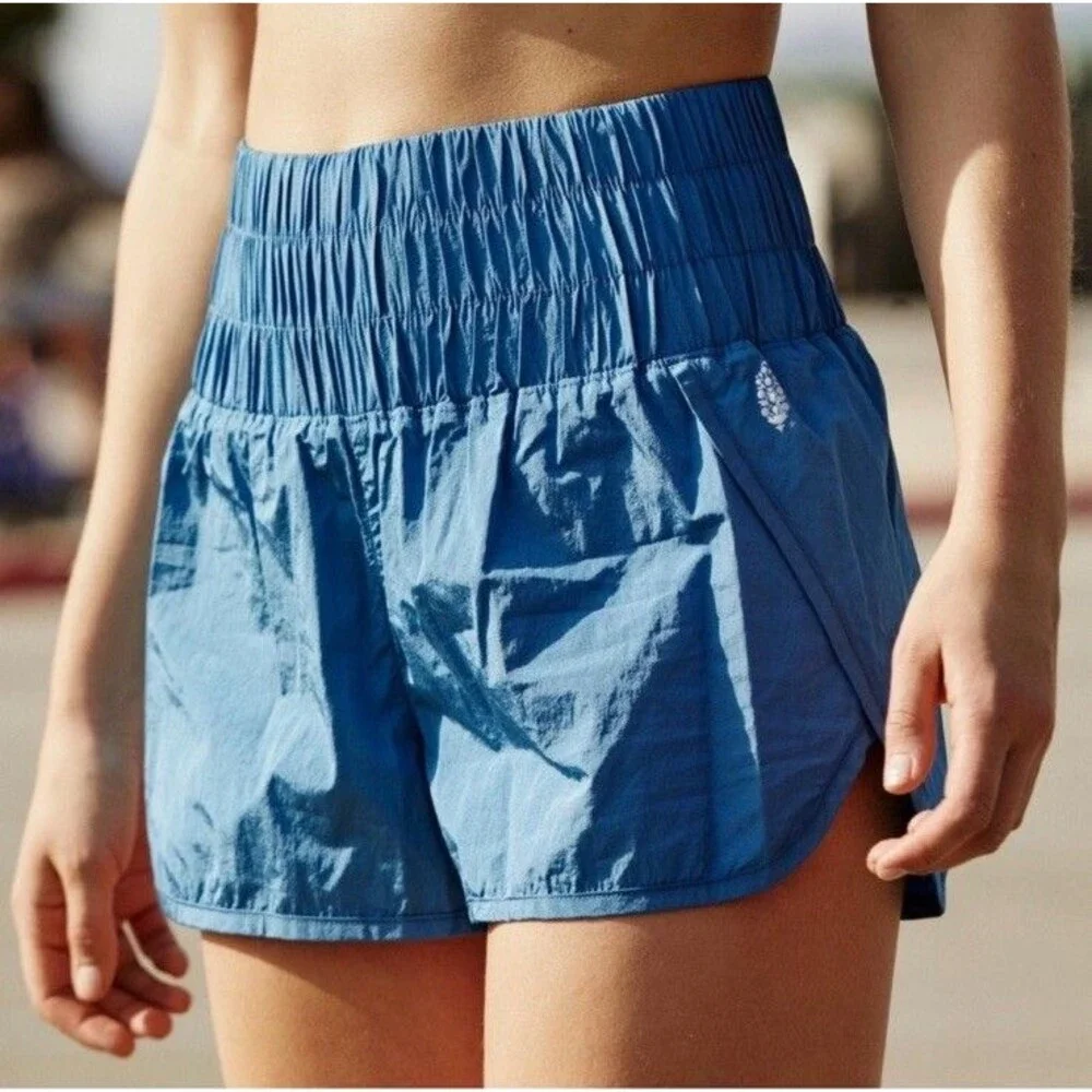 Free People Movement The Way Home Shorts Blue Sz S Lined